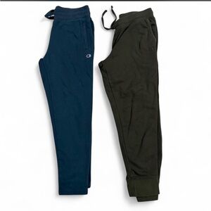 2 Champion green / blue joggers Size M